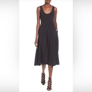 Leith Nordstrom scoop neck jersey midi dress XS ~with pockets~